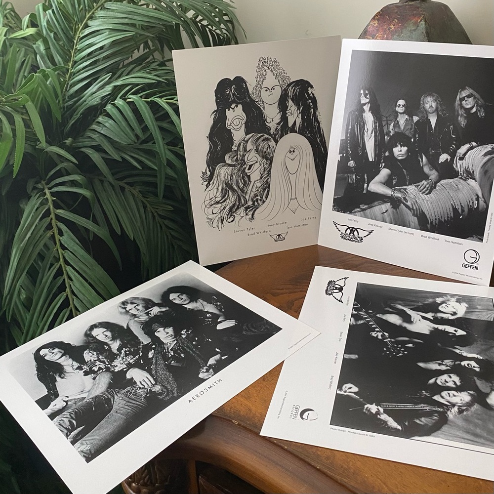 Vintage Hollywood Star Band Aerosmith 8x10 Black & White Photo Pictures